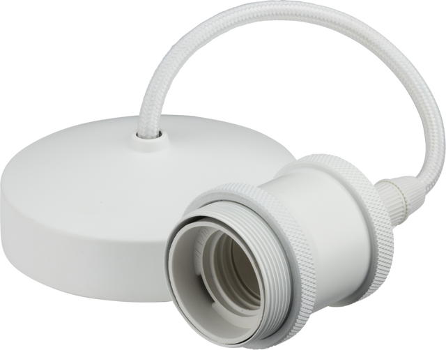 6" E27 Vintage Pendant Set - Matt White