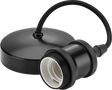 Vintage style 6" E27 Pendant Set - Matt Black