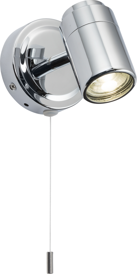 230V IP44 GU10 Single Spotlight - Chrome