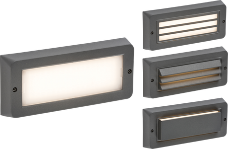 230V IP65 5W LED CCT Adjustable Surface Mount Brick Light - Grey