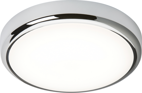 230V IP65 14W CCT Adjustable LED Bulkhead with Chrome Trim