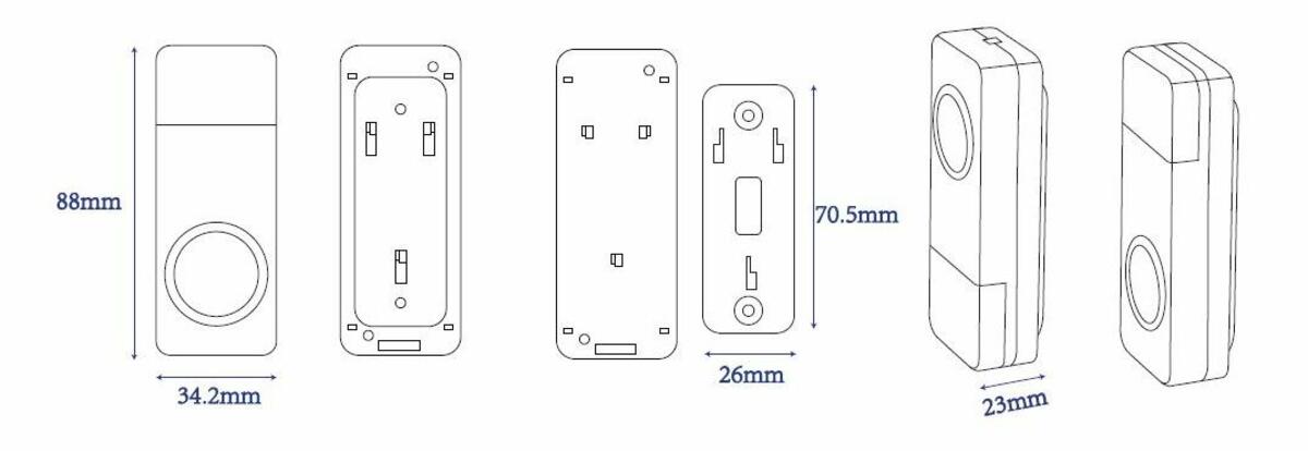 Wireless Doorbell with White Design