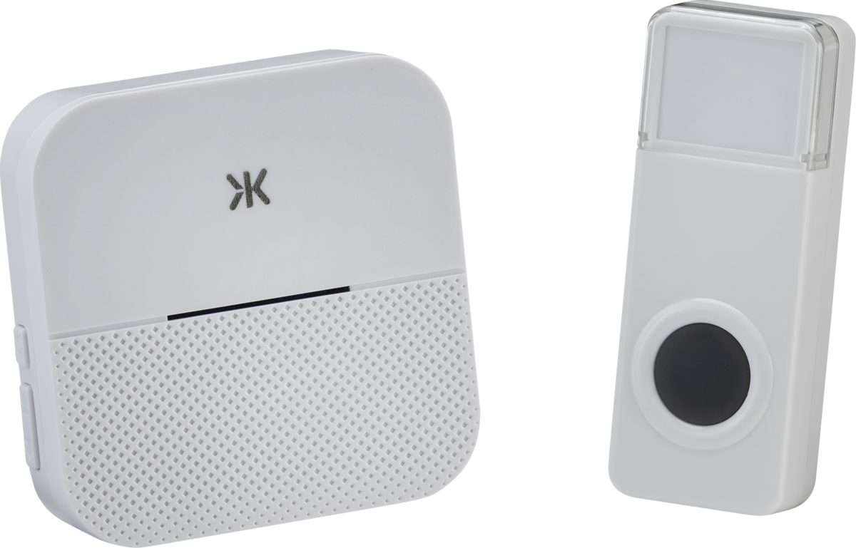 Wireless Plug In Door Chime - White with Ringtones
