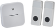 Wireless Plug In Dual Entrance Door Chime System - White