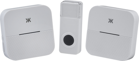 Wireless Plug In Dual Receiver Door Chime System - White