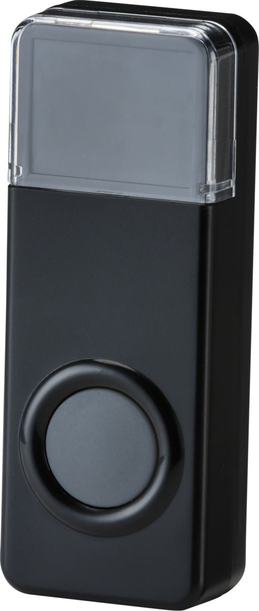 IP55 Wireless Bell Push - Black for Outdoor Use