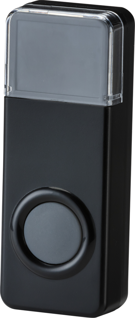 IP55 Wireless Bell Push - Black for Outdoor Use