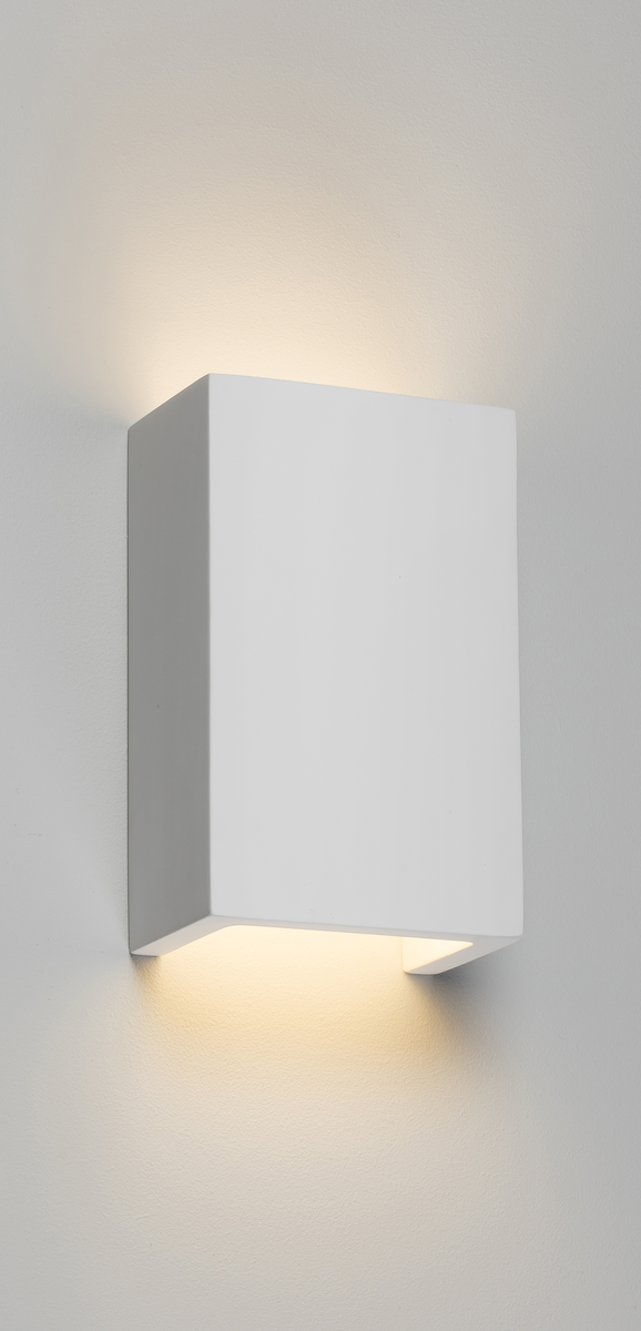 230V G9 40W Cuboid Up and Down Plaster Wall Light - Elegant Design