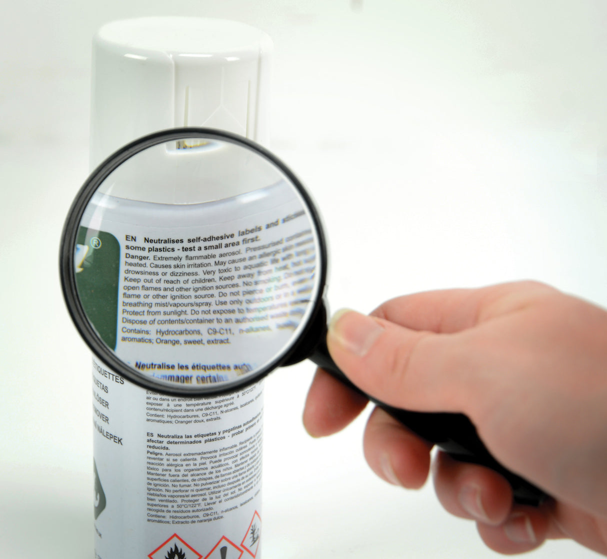 Mercury: 700.054UK, Handheld Magnifier, 6X Magnification, 65mm Lens, Plastic Handle