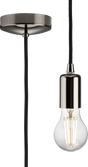 1.8m E27 Contemporary Pendant Set - Black Nickel