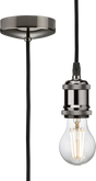 1.8m E27 Vintage Pendant Set - Black Nickel