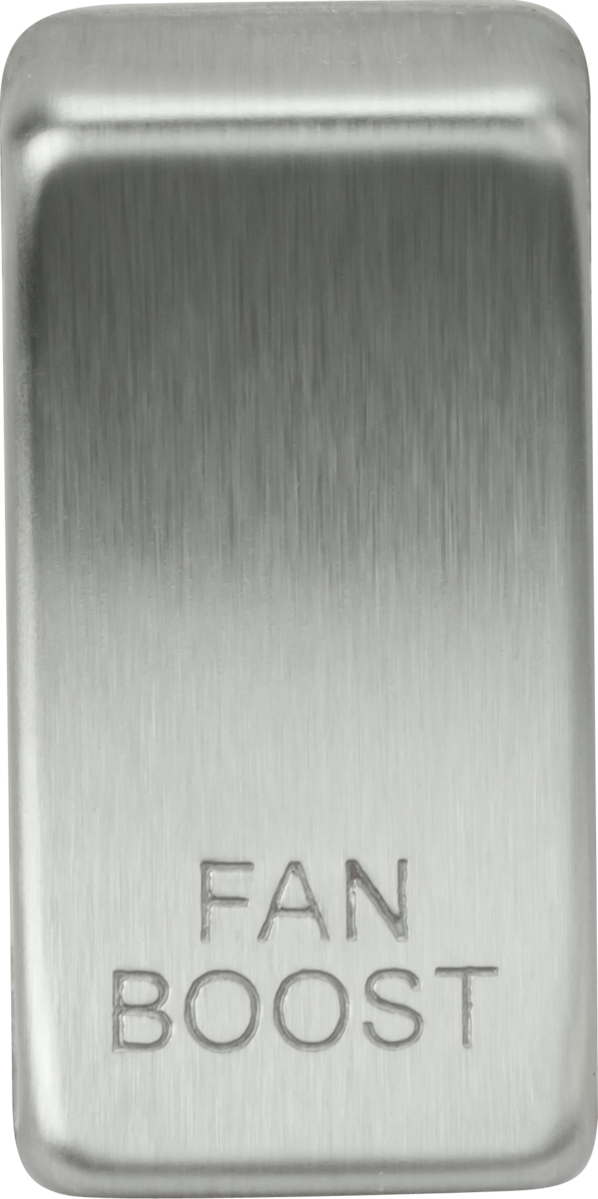 Switch Cover Marked 'FAN BOOST' - Brushed Chrome