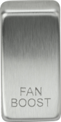 Switch Cover Marked 'FAN BOOST' - Brushed Chrome