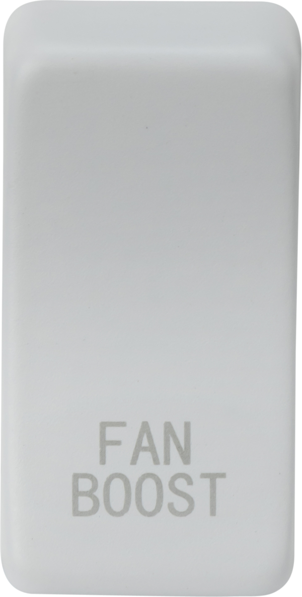 Switch Cover Marked FAN BOOST - Matt White by ML Accessories