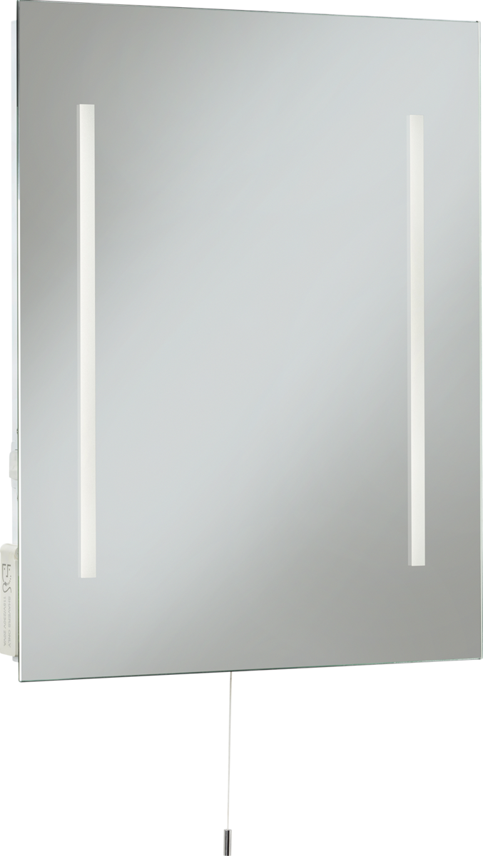 230V IP44 10W LED Mirror with Dual Shaver Socket