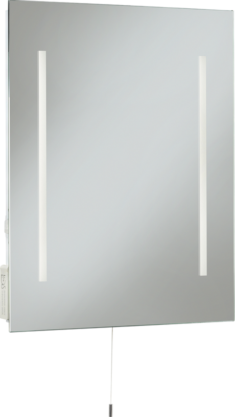 230V IP44 10W LED Mirror with Dual Shaver Socket