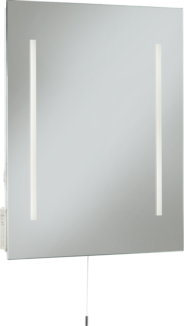 230V IP44 10W LED Mirror with Dual Shaver Socket