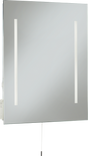230V IP44 10W LED Mirror with Dual Shaver Socket