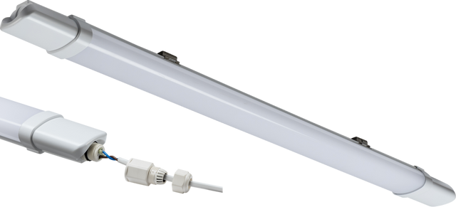 TorlanECO Fast Fix 230V IP65 2FT 720mm 18W LED Batten - 5700K