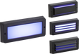 230V IP65 5W Blue LED Surface Mount Brick Light - Black