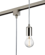 230V 1.8M E27 Contemporary Track Pendant in Brushed Chrome