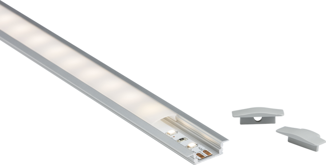 1M Aluminium Profile - Recessed Mount for LED Lighting