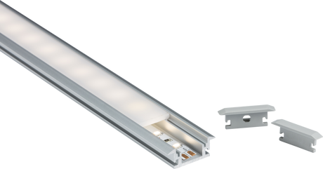 1M Aluminium Profile - Floor Recessed