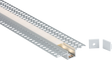 1M Aluminium Profile - Plaster-in Recessed, Matt Silver