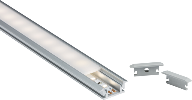 2M Aluminium Profile - Floor Recessed for LED Flex