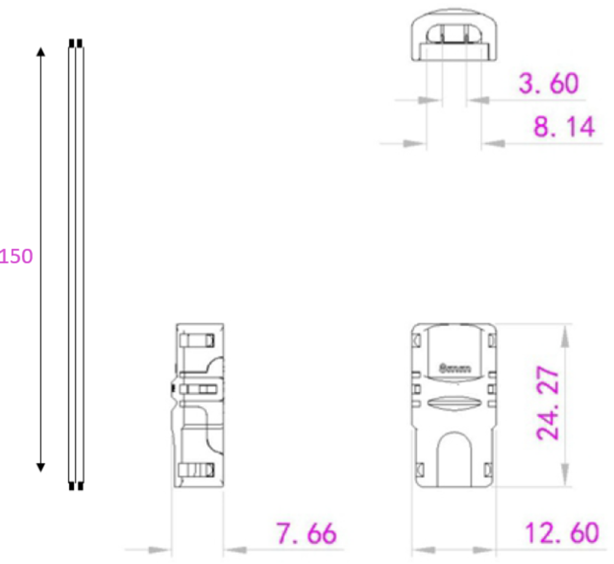 LED Flex Strip to Strip Connector - Single Colour