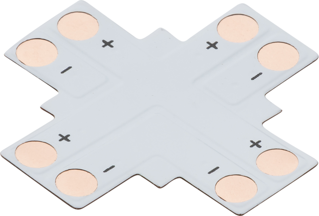12V / 24V LED Flex 4-Way X-Connector - Single Colour