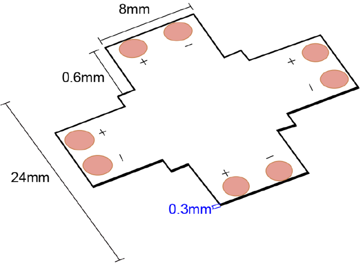 12V / 24V LED Flex 4-Way X-Connector Image