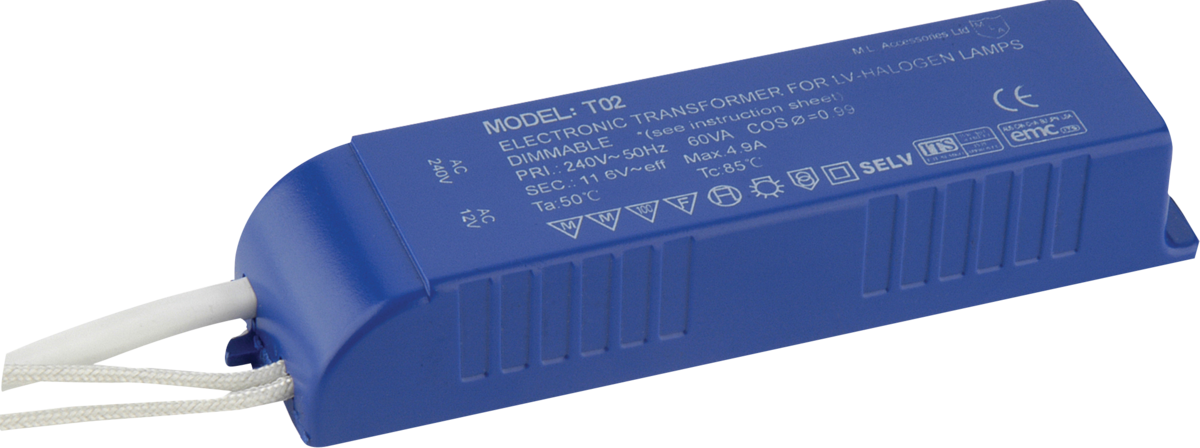 12V 20-60W Transformer for ELV Lighting - Safety Isolating Transformer