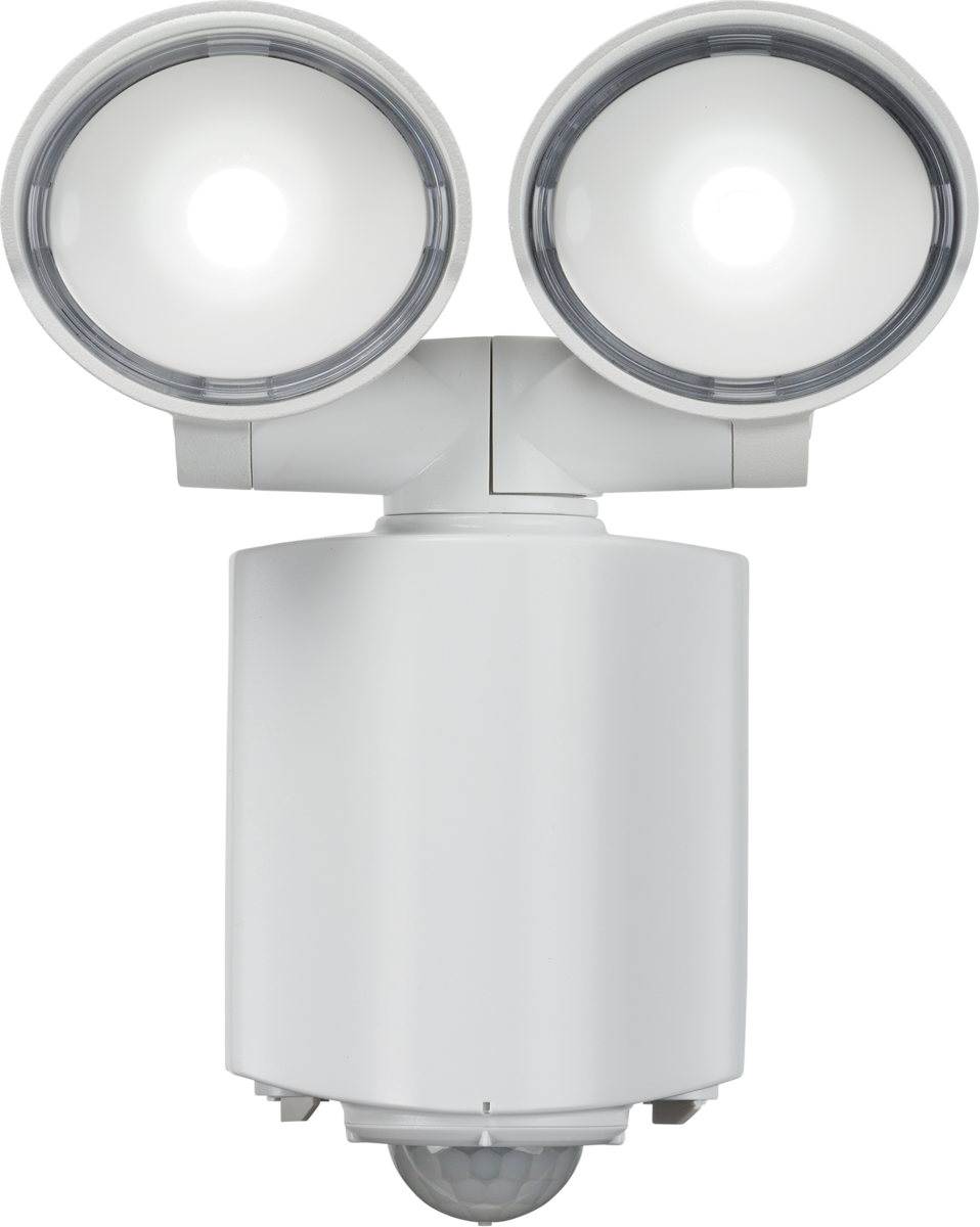 230V IP55 Twin Spot LED Security Light - White