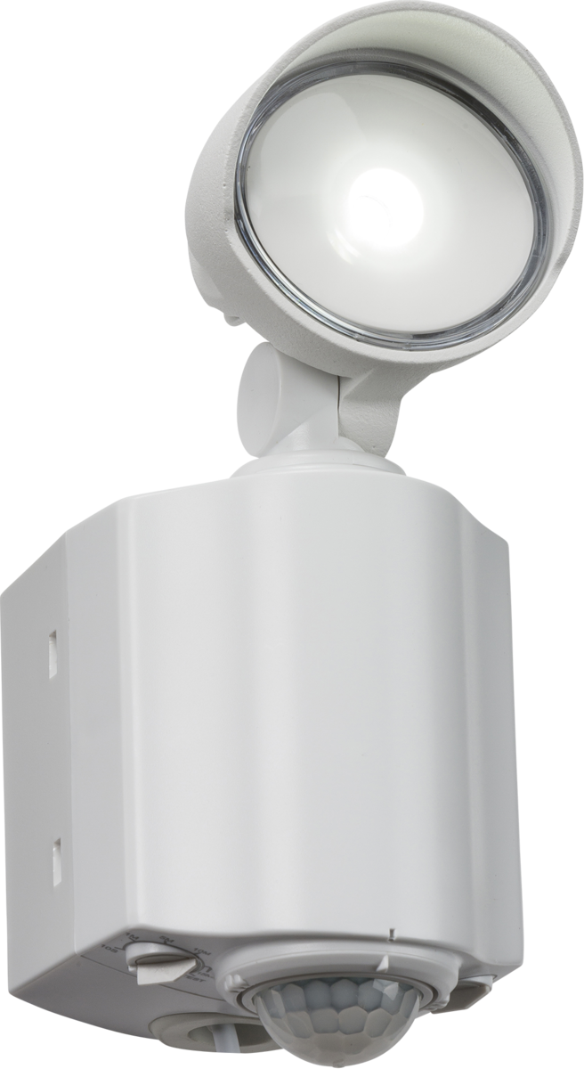 230V IP55 LED Security Spotlight - White with PIR Sensor
