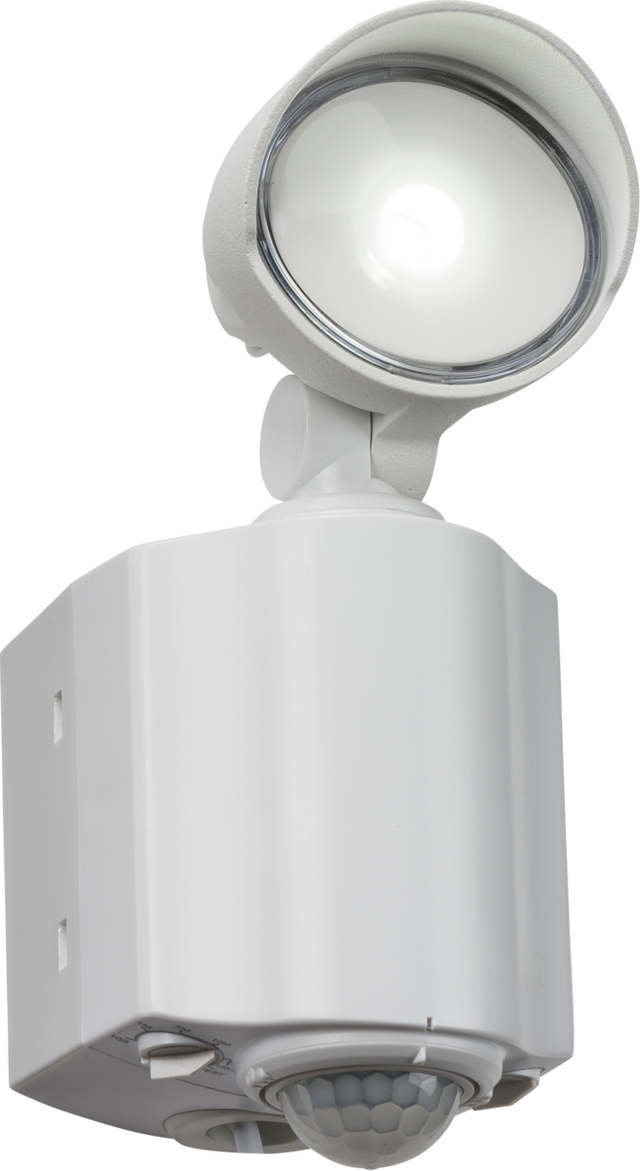 230V IP55 LED Security Spotlight - White with PIR Sensor