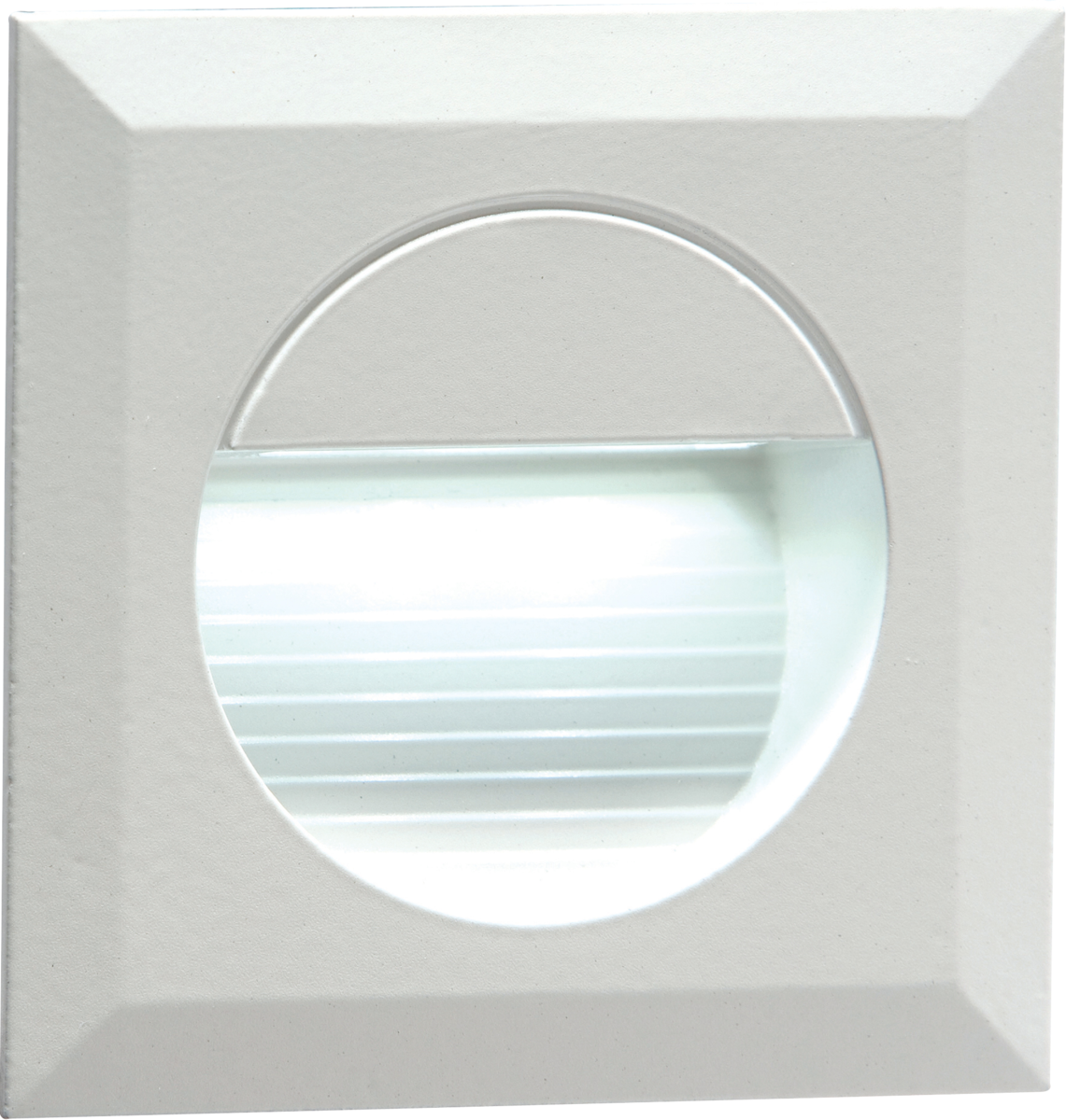 230V IP54 Recessed Square Indoor/Outdoor LED Guide/Stair/Wall Light - White LED