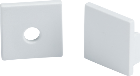 Aluminium Plaster In Profile End Caps - Grey