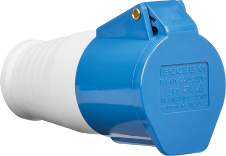 240V IP44 16A Connector 2P+E - Industrial Connector