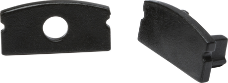 Aluminium Surface Mount Profile End Caps - Black