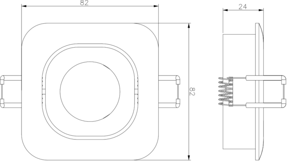 Odina Single Tilt Downlight Black - Ideal for residential and commercial applications.