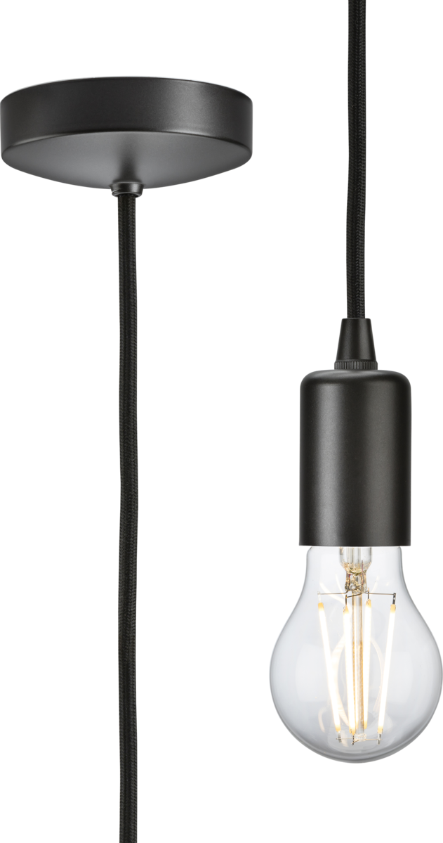 1.8m E27 Contemporary Pendant Set - Smoked Bronze