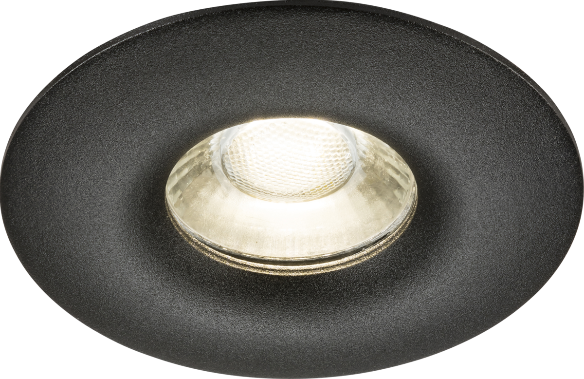 Odina Single Fixed Round Downlight Black - Elegant Design