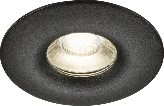Odina Single Fixed Round Downlight Black - Elegant Design