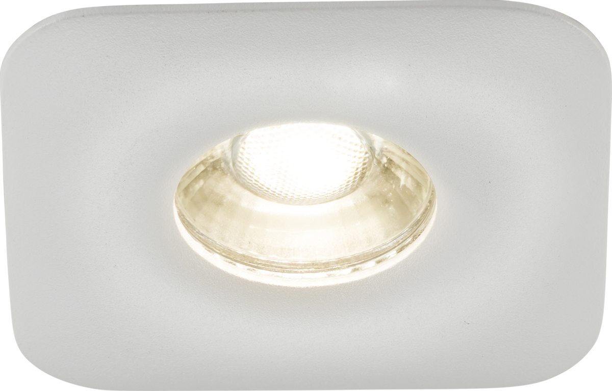 Odina Single Fixed Square Downlight White - GU10 Compatible