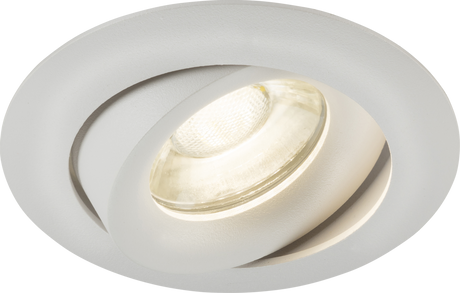 Odina Single Tilt Round Downlight - White