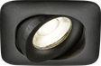 Odina Single Tilt Square Downlight Black - Elegant design and GU10 compatibility.