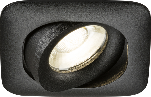 Odina Single Tilt Square Downlight Black - Elegant design and GU10 compatibility.