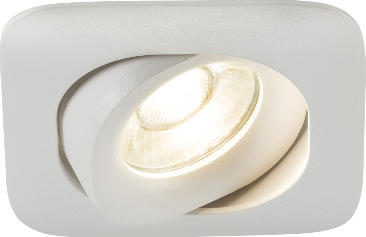 Odina Single Tilt Square Downlight - White