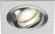 Ambar Single Tilt Square Downlight - Brushed Chrome